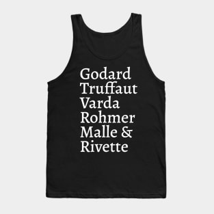 Godard Truffaut Varda Rohmer Malle Rivette - French New Wave Cinema Legends Tank Top